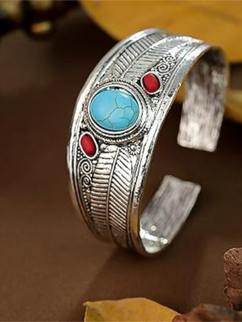 Bohemian Turquoise Cuff Bracelet Cool Boho Western Cowgirl Chic Look